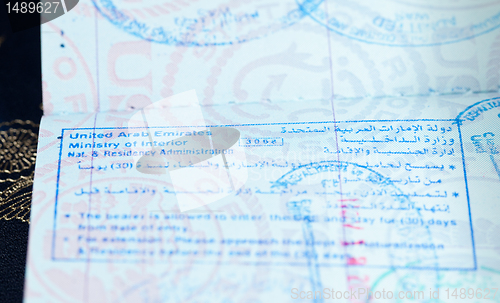 Image of Visa stamps in US passport