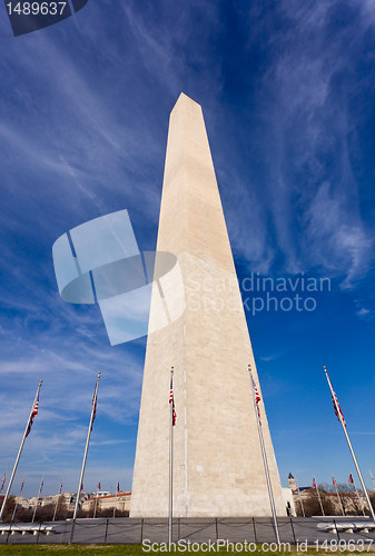 Image of Wide angle view of Washington Monument