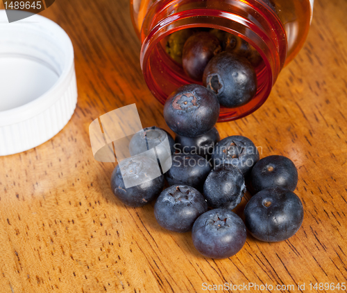 Image of Blueberries in drug bottle