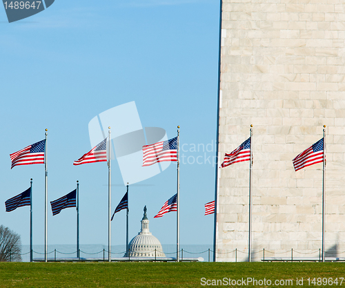 Image of Washington Monument with Capitol