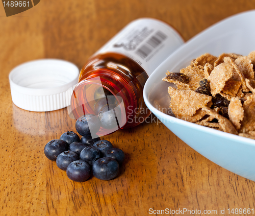 Image of Blueberries in drug bottle