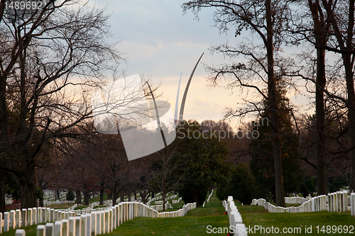 Image of Xmas wreaths in Arlington Cemetery