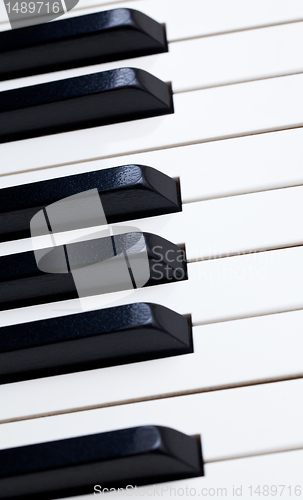 Image of Close up of piano keys