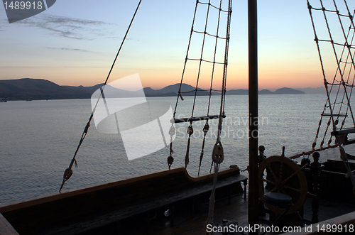 Image of morning on sail boat 