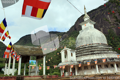 Image of Flags and stupa