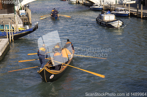 Image of Rowers in Venice