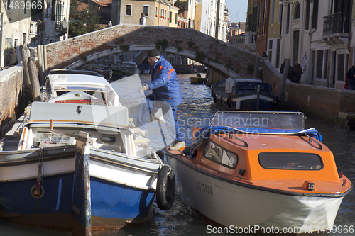 Image of Workman on a boat