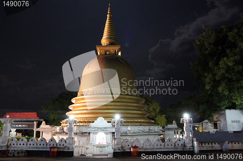 Image of Golen stupa at night