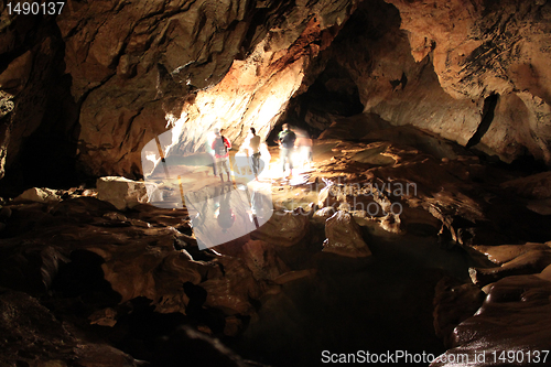 Image of People in cave