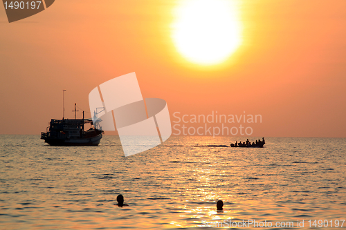 Image of People and boats