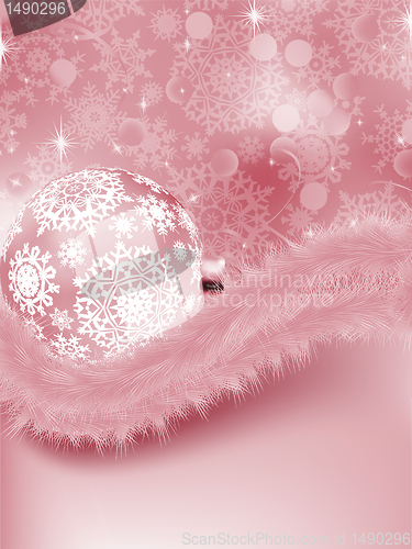 Image of Elegant christmas background with baubles. EPS 8