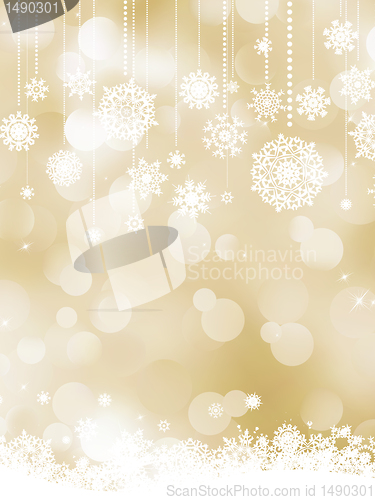 Image of Elegant christmas bokeh snowflakes. EPS 8