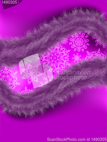 Image of Christmas card with snowflakes background. EPS 8