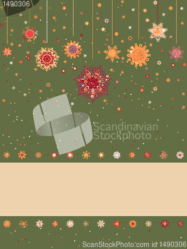Image of Christmas background with retro pattern. EPS 8