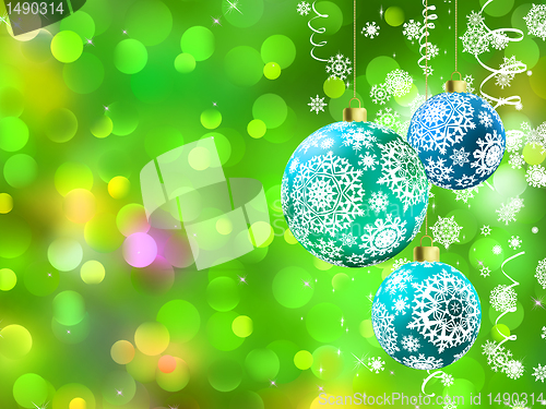 Image of Christmas with multicolor baubles. EPS 8