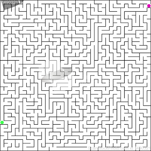 Image of illustration of pergect maze. EPS 8