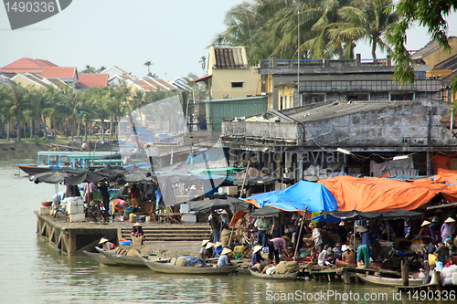 Image of Boats and market