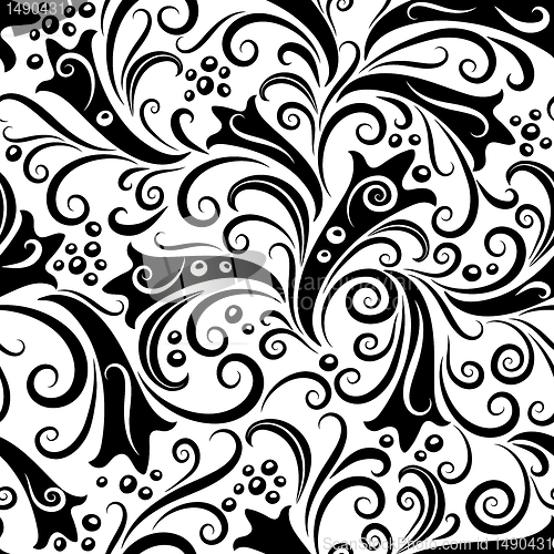 Image of Seamless floral graphic pattern 