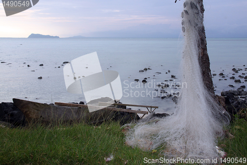 Image of Boat and fishing net