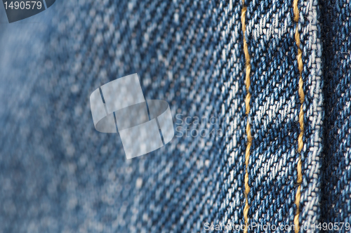 Image of Orange stitch on the denim garment