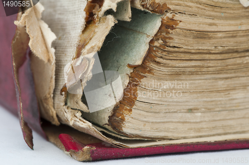 Image of Old worn paper sheets of book