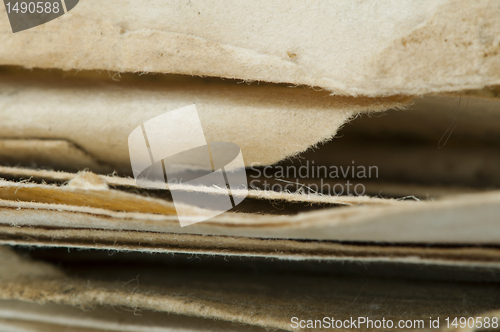 Image of Old worn paper sheets of book