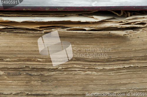 Image of Old worn paper sheets of book
