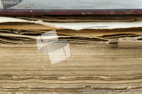 Image of Old worn paper sheets of book