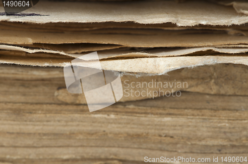 Image of Old worn paper sheets of book