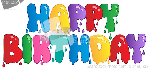 Image of Happy Birthday painted sign
