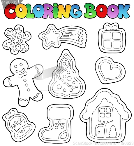 Image of Coloring book gingerbread 1