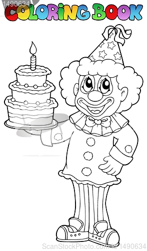 Image of Coloring book with happy clown 3