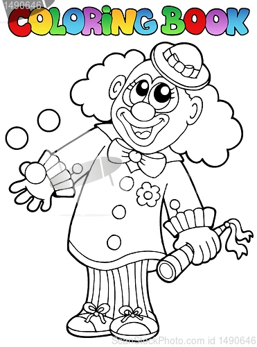 Image of Coloring book with happy clown 8