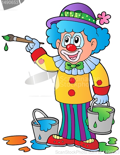 Image of Cartoon clown artist