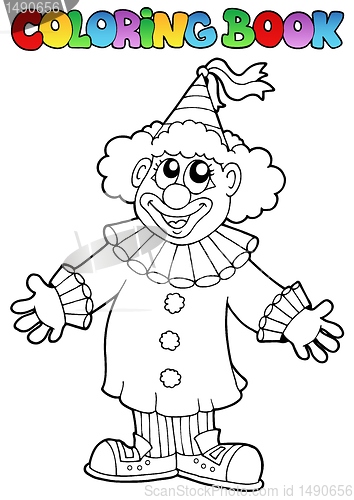 Image of Coloring book with happy clown 9