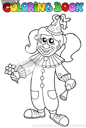 Image of Coloring book with happy clown 5