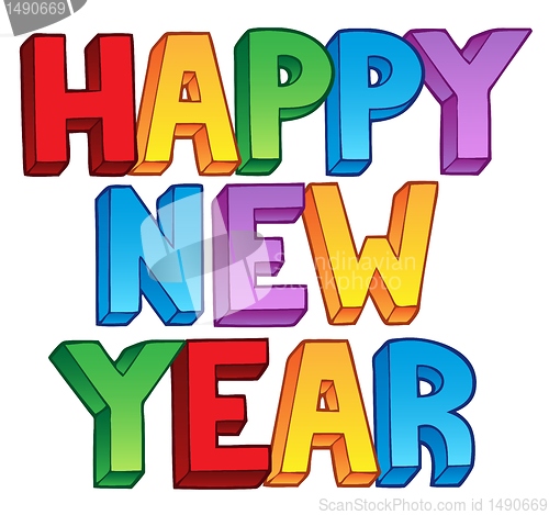 Image of Happy New Year big sign 1