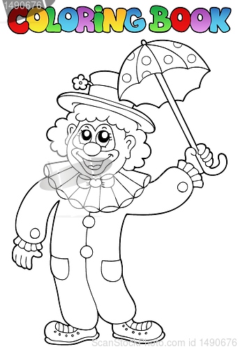 Image of Coloring book with happy clown 6
