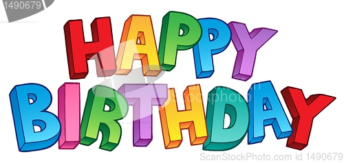 Image of Happy Birthday big sign 1