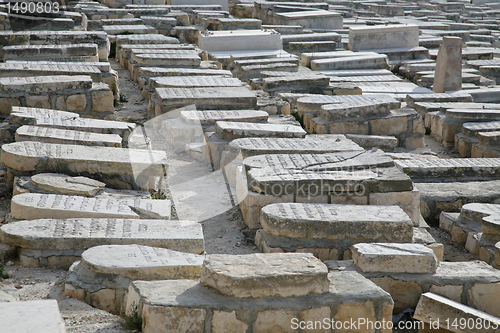 Image of The Jewish cemetery on the Mount of Olives, in Jerusalem