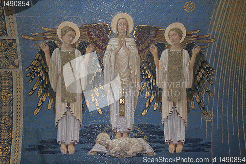 Image of Angels, mosaic, Mount Tabor- Basilica of the Transfiguration