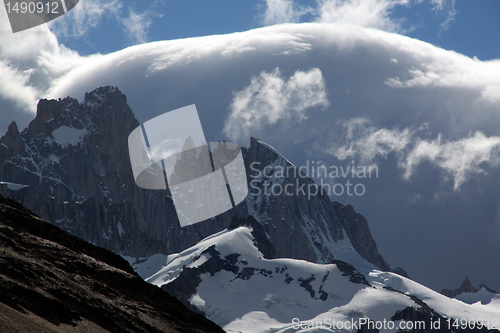 Image of Clouds and mountain