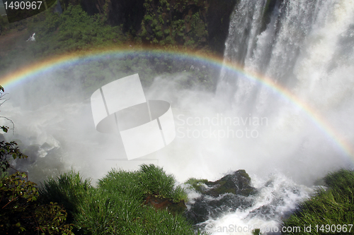 Image of Grass and waterfall