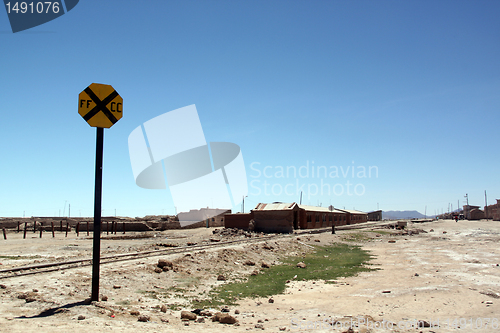 Image of Railway in salt desert