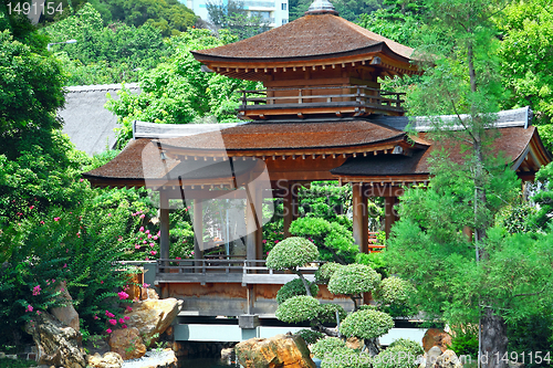 Image of Pavilion and green trees