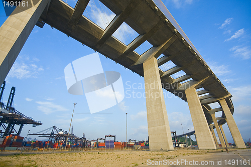 Image of Under the bridge. Urban scene