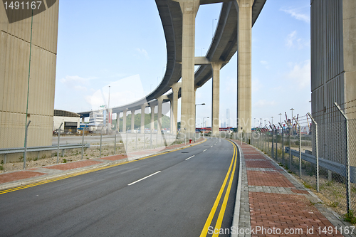 Image of Under the bridge. Urban scene