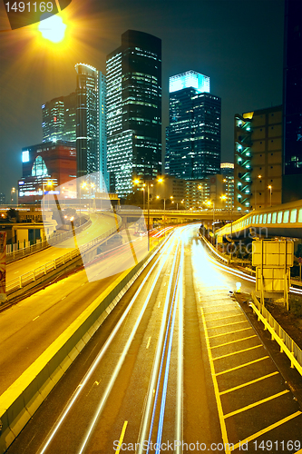 Image of modern urban city at night 