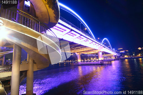 Image of bridge at night