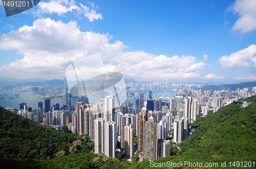 Image of city and mountain